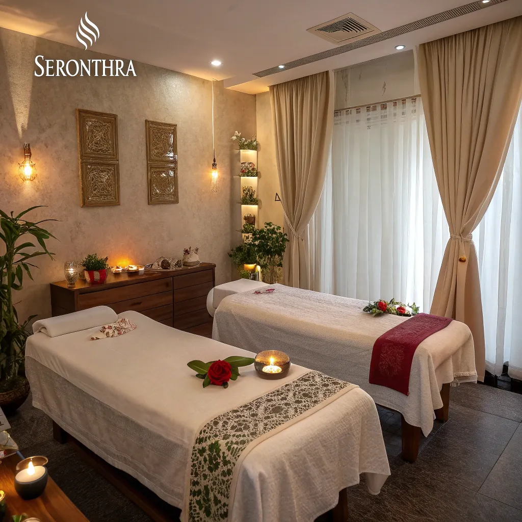 Relaxing massage therapy session in progress